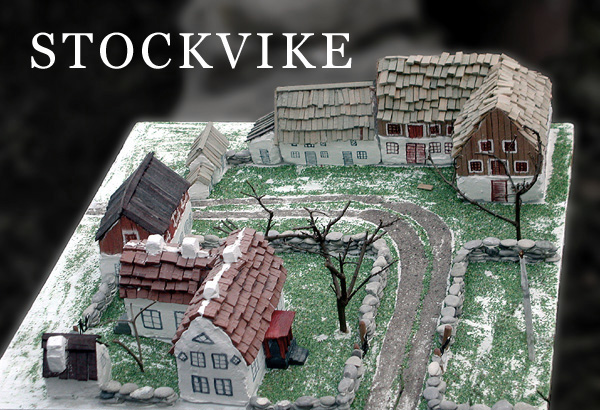Modell av Stockvike g&aring;rd, s&ouml;dra Gotland